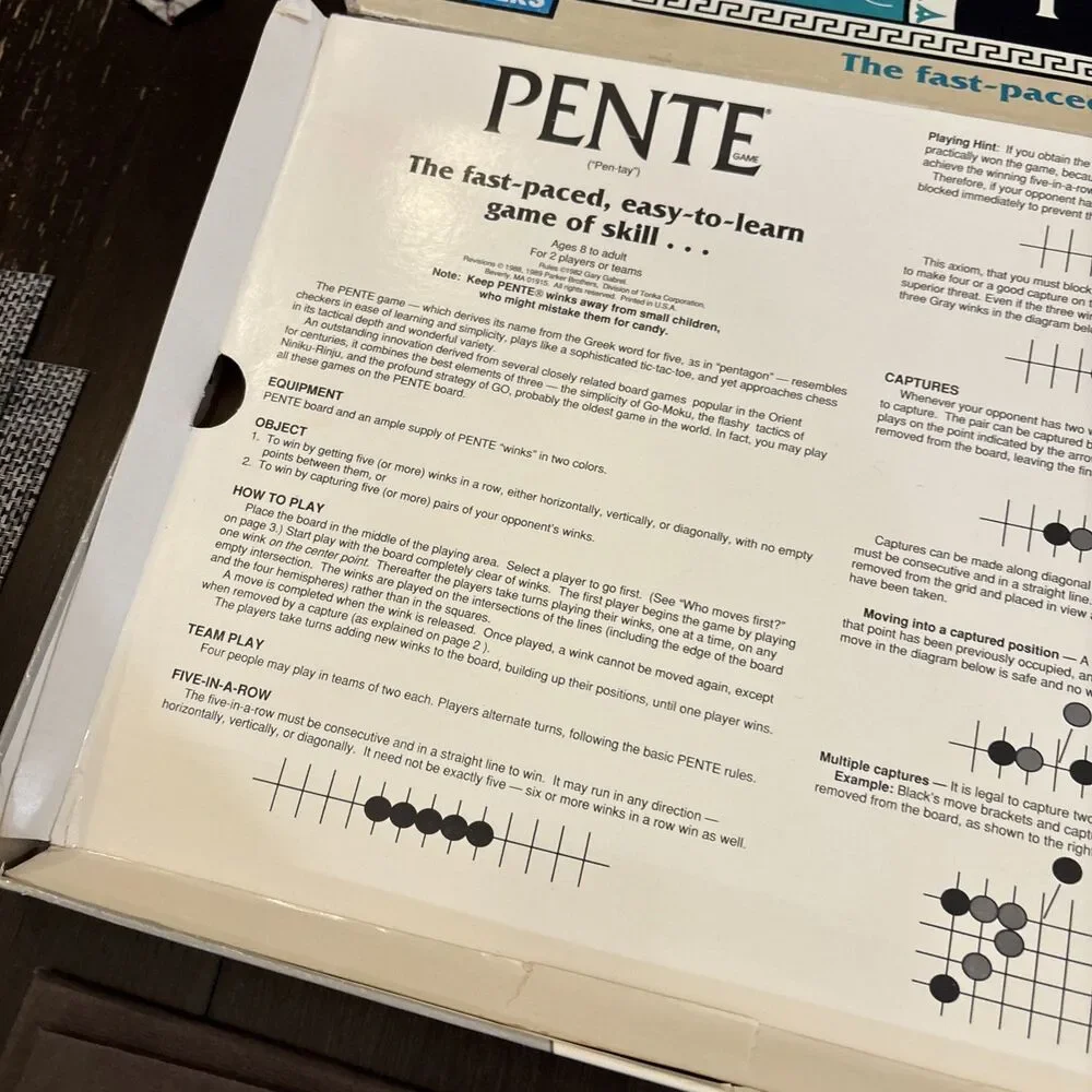Pente - Parker Brothers - Board Game - Vintage 1989 - Two Boards - Missing Winks